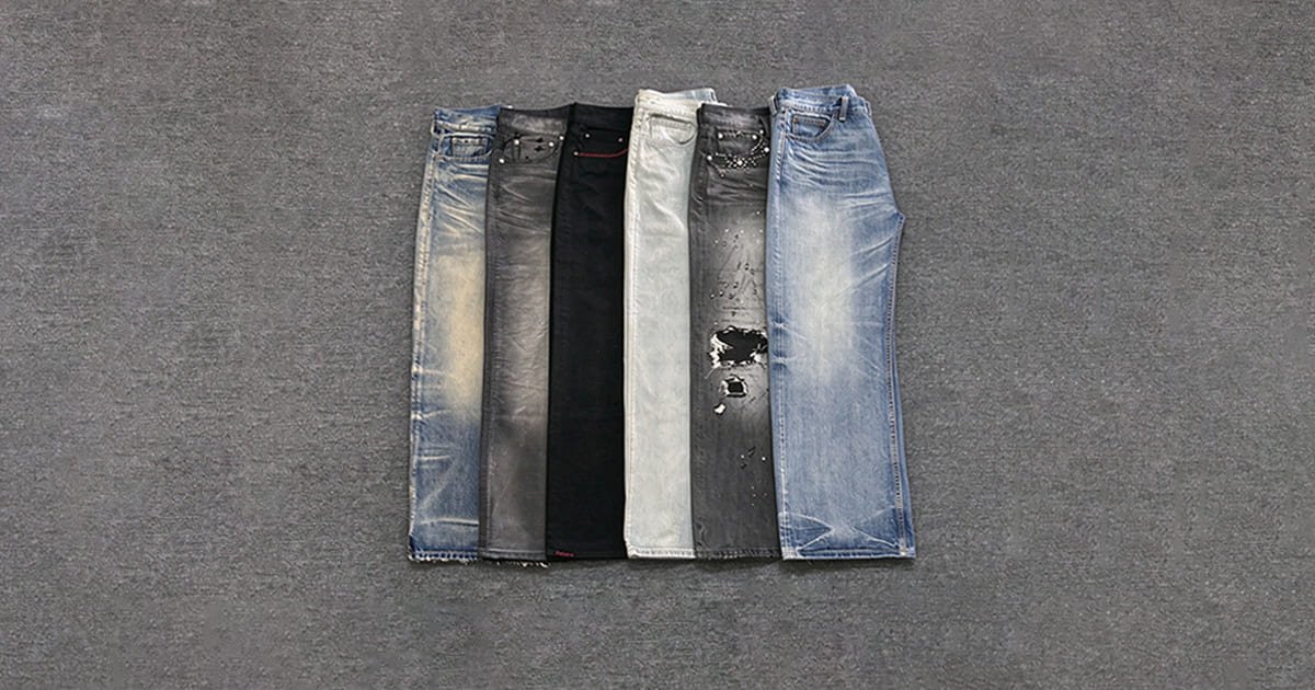 custom denim apparel production workflow, industrial fabric inspection and precision cutting process for brand custom manufacturing
